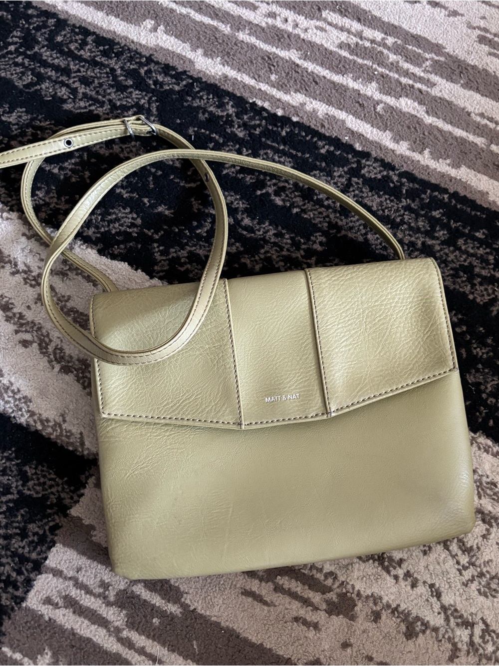 Matt & Nat Sage Green Vegan Leather Crossbody